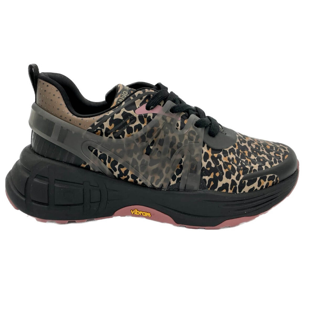 Liu Jo 12:12 01 leopard La sneaker più ammortizzata di Liu JO, perfetta per lunghe camminate.Suola Vibram.La tomaia è in leggerissima Lycra stampa animalier