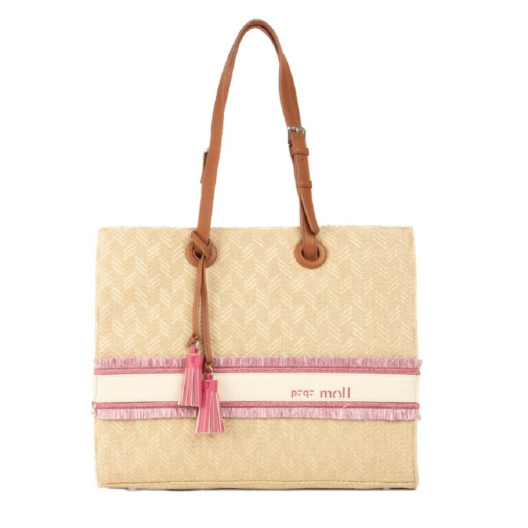 Pepe Moll borsa a tracolla 231290 in rafia. Tracolla ampia e regolabile. Diverse tasche sia interne che esterne. Interni spaziosi con diversi scomparti.