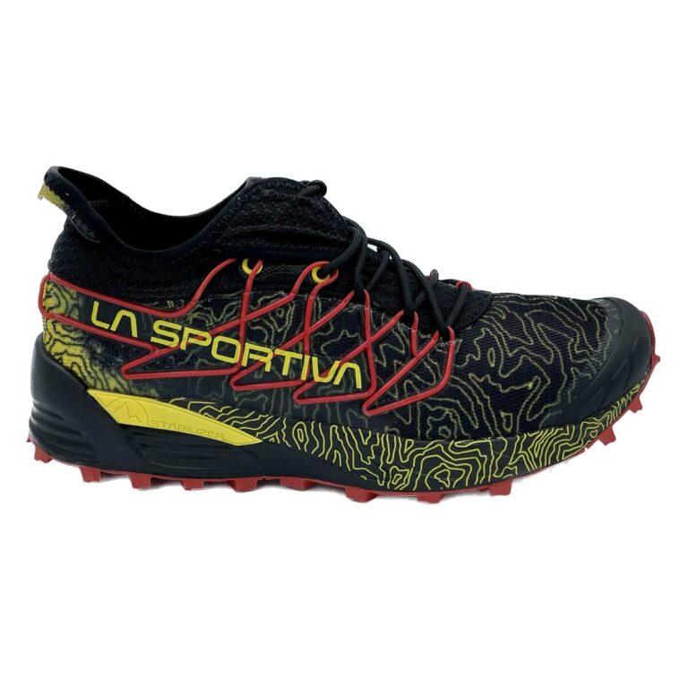 La Sportiva Mutant stabile e versatile, per corse in montagna, skyraces su diversi tipi di terreno. Suola con mescola ultra aderente. Drop 10 mm. Peso 320 g