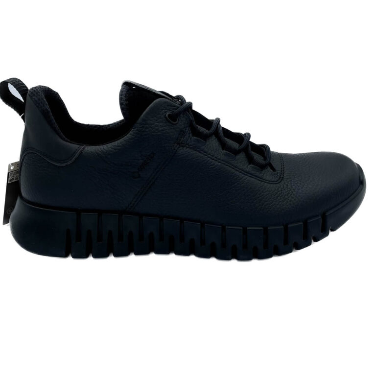 ECCO GRUUV GTX in morbida pelle. Lacci elastici, plantare estraibile. Protezione impermeabile GORE-TEX®. suola in gomma flessibile e massimo grip