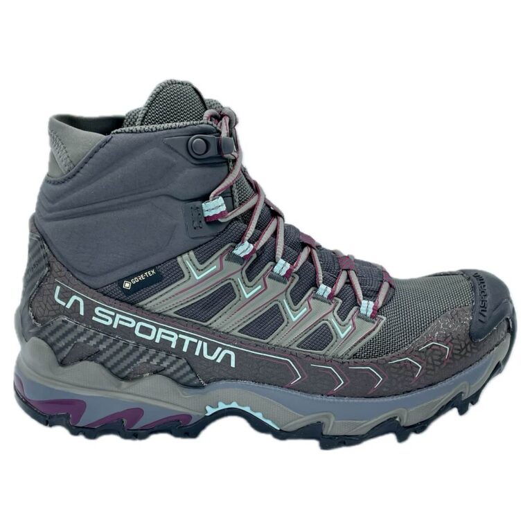 La Sportiva Ultra II Raptor Mid Woman Gtx Tomaia in pelle resistente alle abrasioni. Fodera Gore-Tex® impermeabile. Ammortizzata con puntalino protettivo.