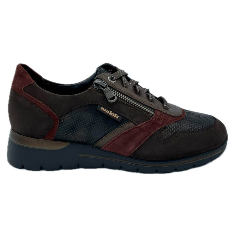 Mobils Ergonomic Ereen sneaker in pelle marrone Lo Shock-Absorber riduce al minimo gli urti. fodera pelle. chiusura lacci e cerniera. Suola in gomma