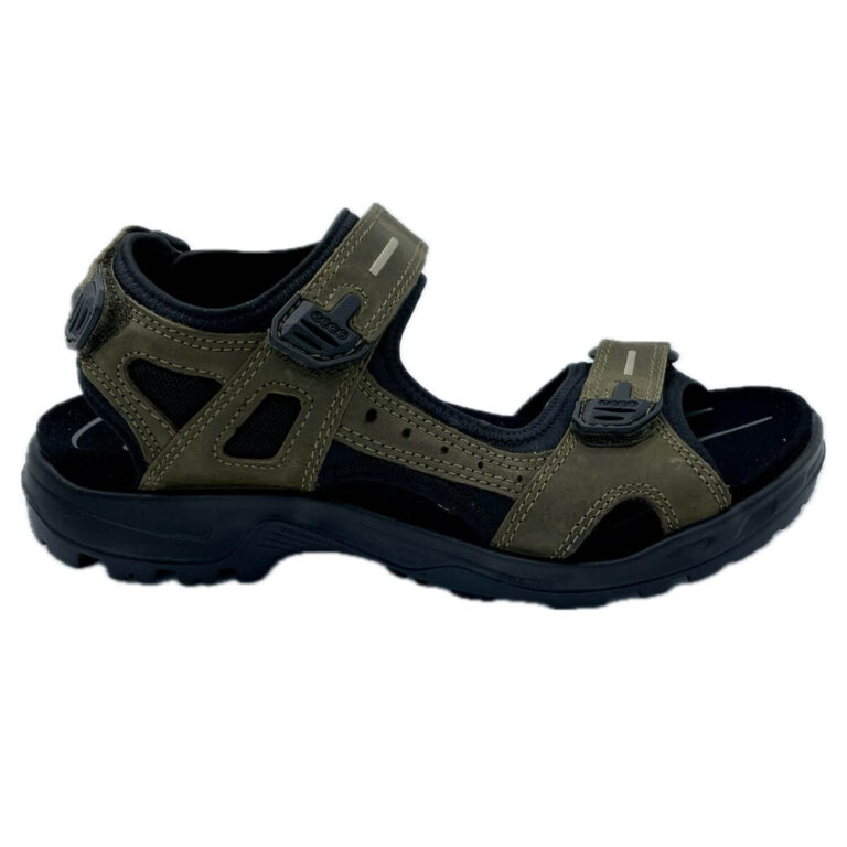 Ecco sandalo Offroad M regolazione a 3 punti. Plantare in EVA sagomato con rivestimento in microfibra. Suola in gomma resistente e grippante.