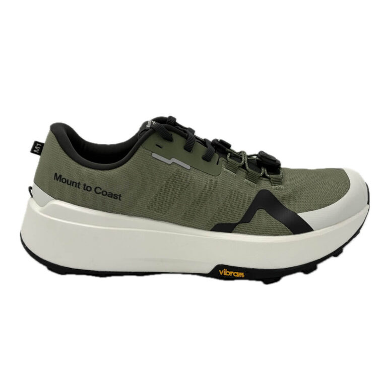 Mount to Coast M1 scarpa trail running Sistema di allacciatura a regolazione separata dei lacci suola in Vibram Megarip® Traction Lug Drop 4mm Peso 275g
