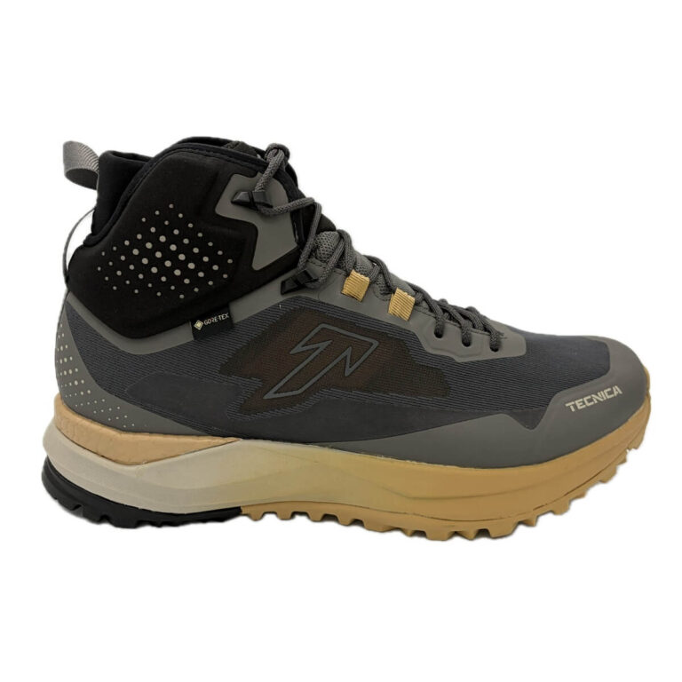 TECNICA Spark S Mid GTX® scarponcino da fast hiking protettivo la fodera in Gore-Tex®, la suoletta Ortholite® e la suola in Vibram® Megagrip™.